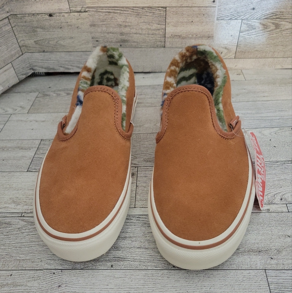 Vans Slip-On Sneakers in Tan with White Sole - Picture 2 of 12
